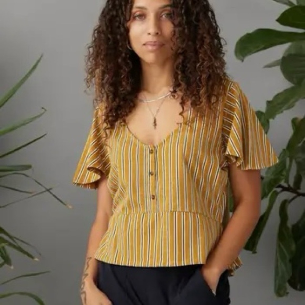 Boho Gold and‎ Black 100% Cotton Knit Top - Picture 8 of 8